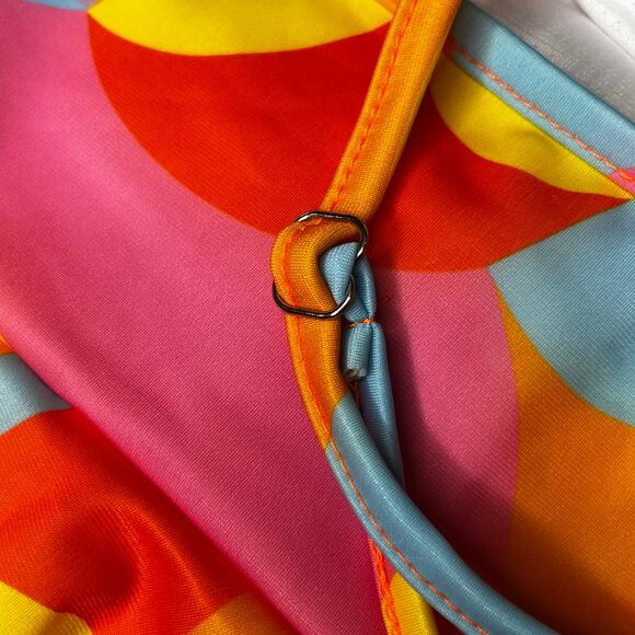 Soly Hux Tankini Ruffle Geometric Neon Swimsuit New Large - Picture 8 of 13